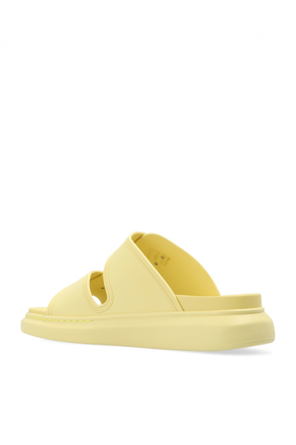 Yellow Slides with logo Alexander McQueen - alexander